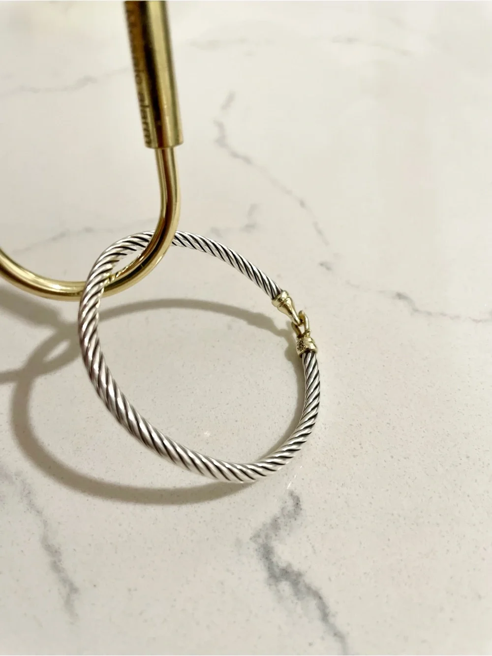 David Yurman Cable Kids Buckle Bracelet with 18K Gold